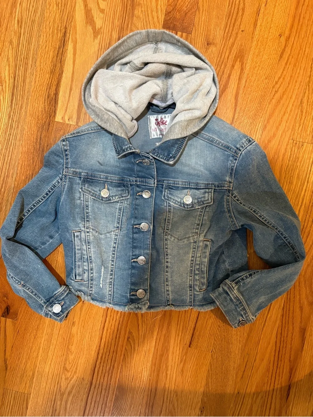 🍬Justice Denim Jacket with Hood